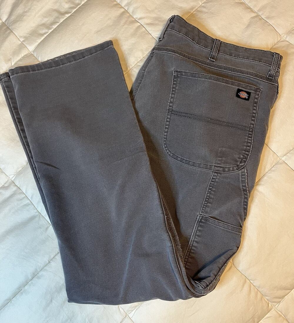 Dickies Flex Relaxed Fit Cargo Work Pants Size 36x34 Gray Carpenter Style